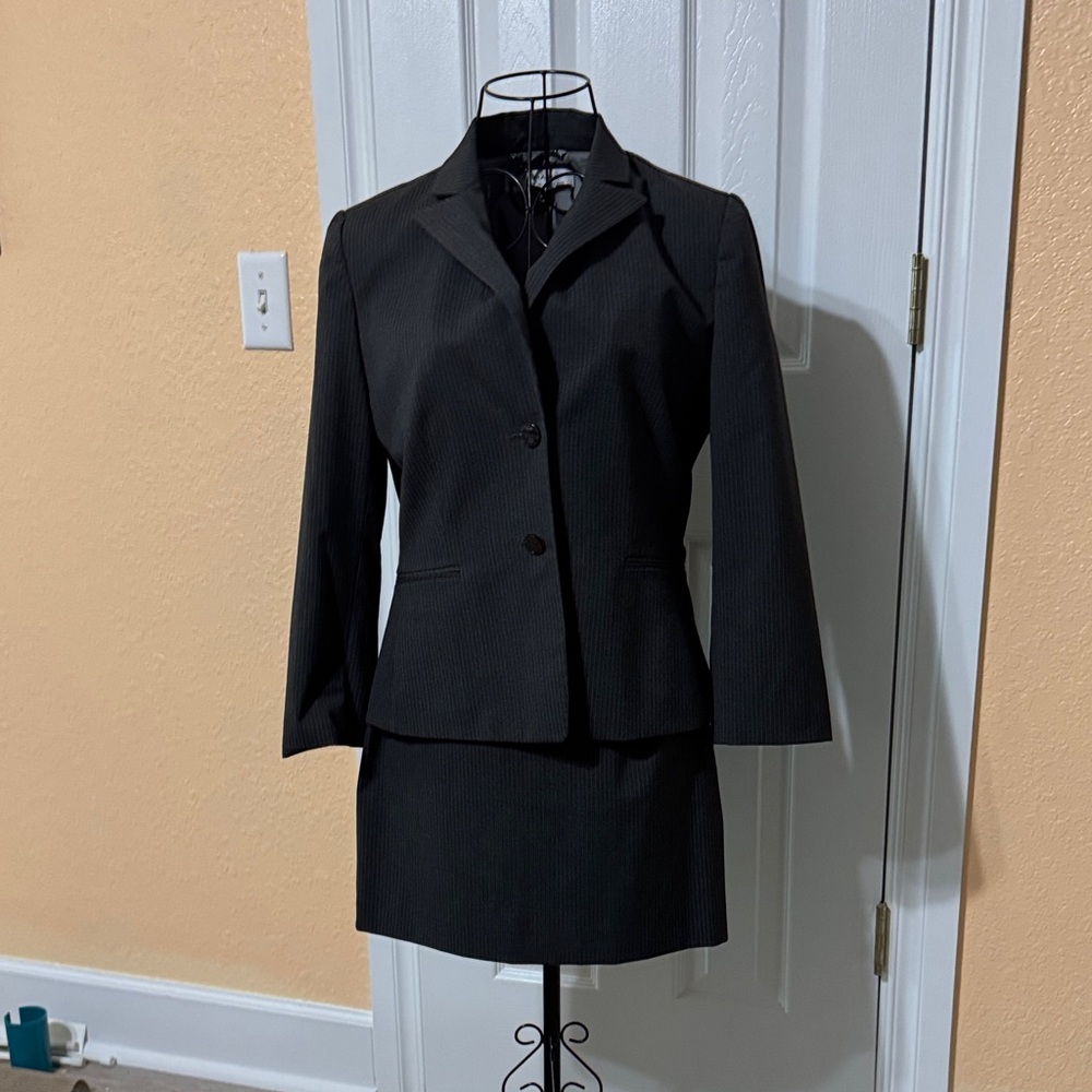 Women’s Gray Pinstriped Power Suit